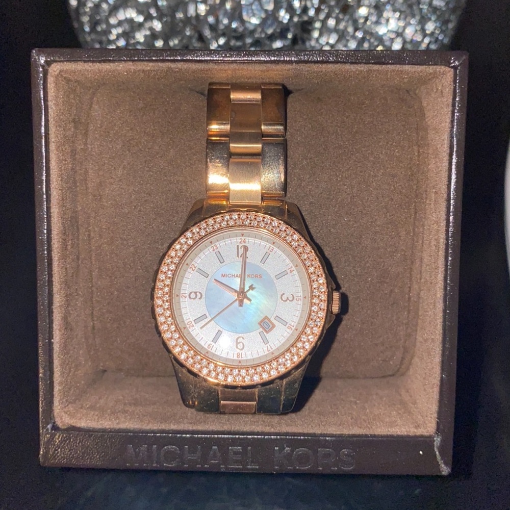 Michael Kors Rose Gold Watch with Opal Face